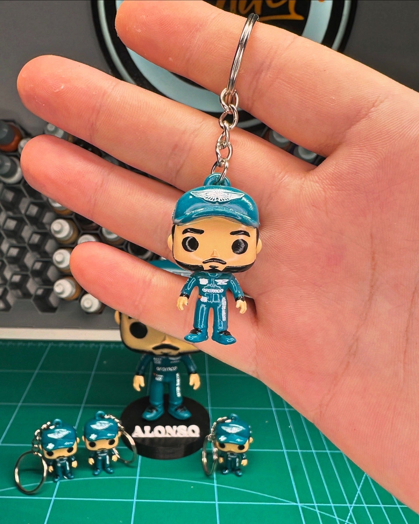 Fernando Alonso Aston Martin 2024 Keychain