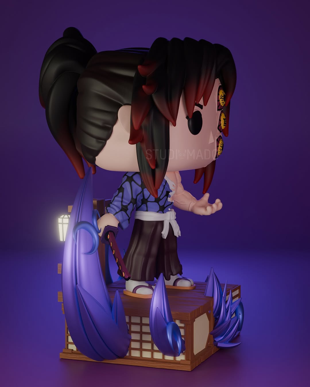 Kokushibo | Figura Coleccionable Inspirada en Demon Slayer | Estilo Pop Exclusivo