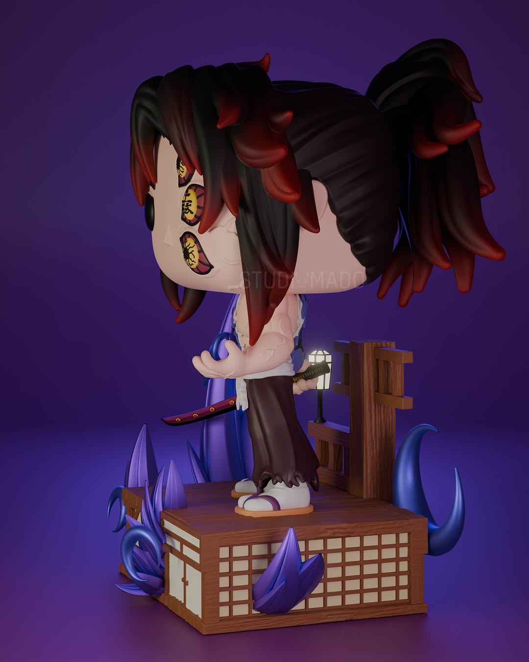 Kokushibo | Figura Coleccionable Inspirada en Demon Slayer | Estilo Pop Exclusivo