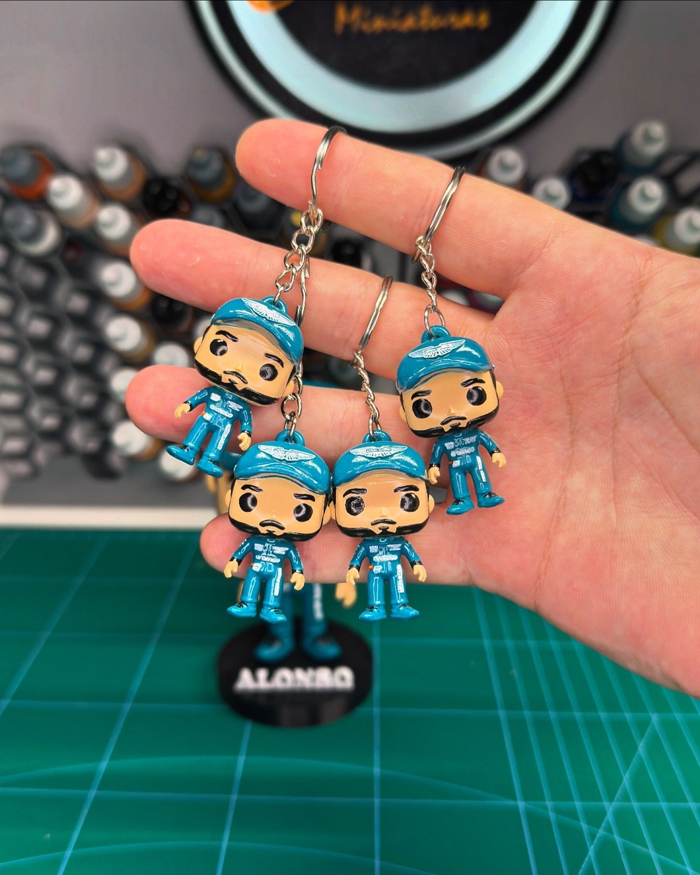 Fernando Alonso Aston Martin 2024 Keychain