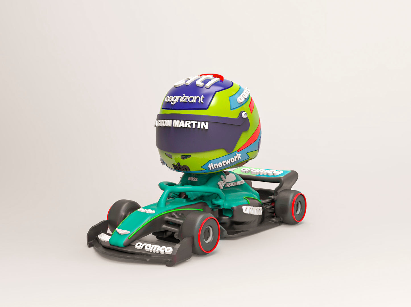 Figura Coleccionable Inspirada en Fernando Alonso y su Aston Martín | Edición Limitada 2025 | Bichuelu Miniaturas
