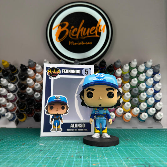Fernando Alonso 2005 | Figura Coleccionable Inspirada en su Época Dorada en la F1 | Edición Especial para Fans del Automovilismo