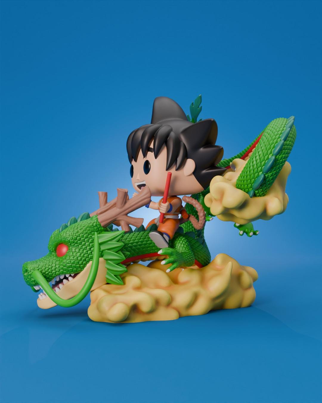 Goku and Shenron | Dragon Ball-Inspired Collectible Figure | Tribute to Akira Toriyama | Exclusive Anime Fan Edition