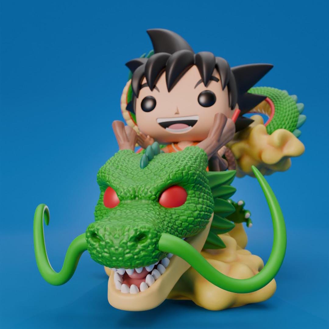 Goku and Shenron | Dragon Ball-Inspired Collectible Figure | Tribute to Akira Toriyama | Exclusive Anime Fan Edition