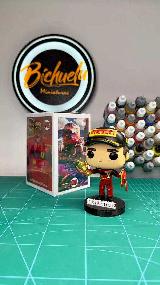 Carlos Sainz (SILVERSTONE) | Figura Coleccionable Estilo Especial Inspirada en la F1 | Edición Limitada para Fans del Motor