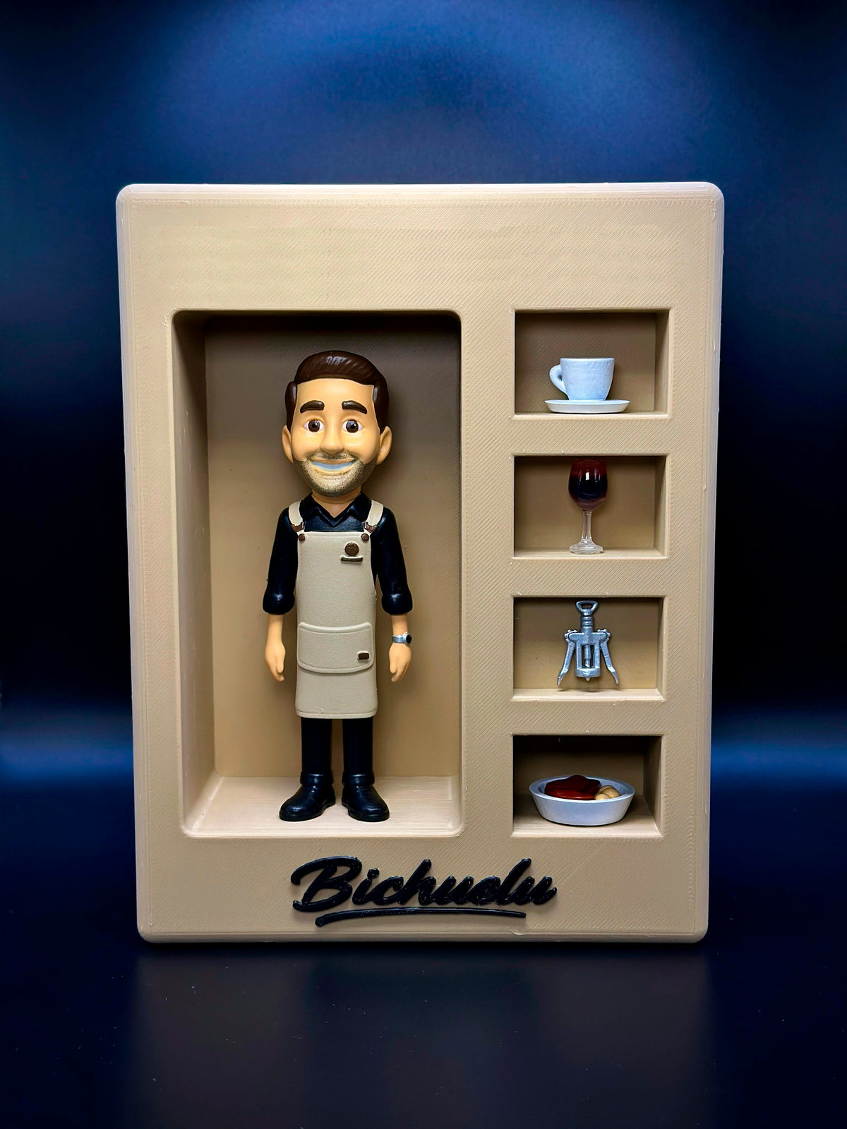 Figura personalizada con expositor