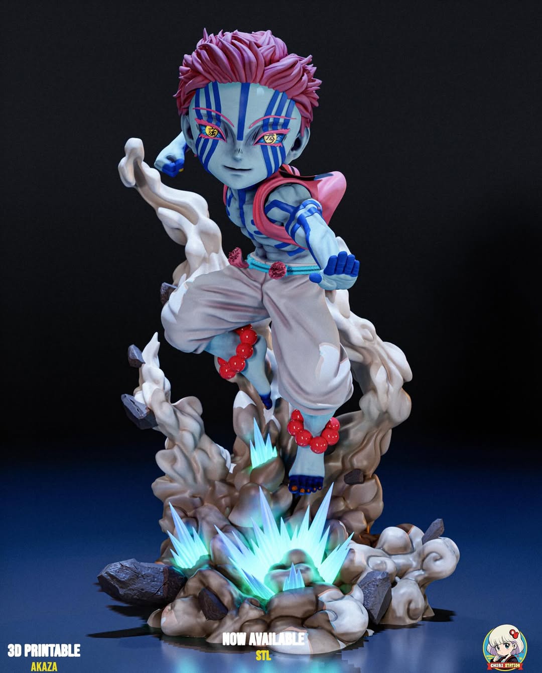 Akaza Chibi | Figura coleccionable Demon Slayer