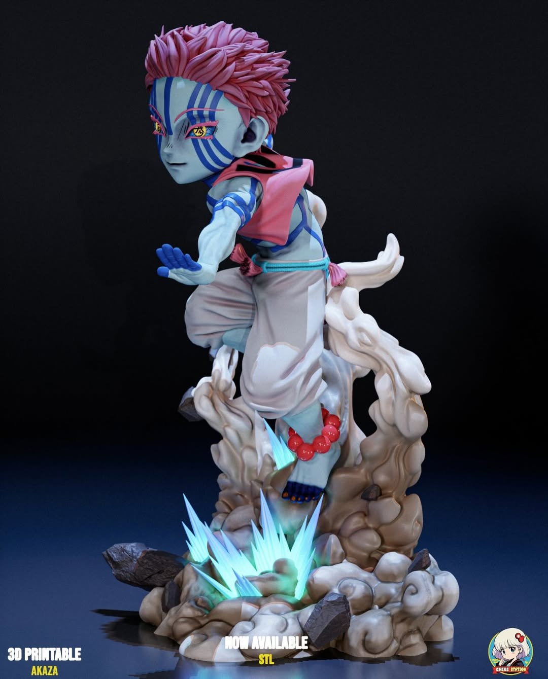 Akaza Chibi | Figura coleccionable Demon Slayer