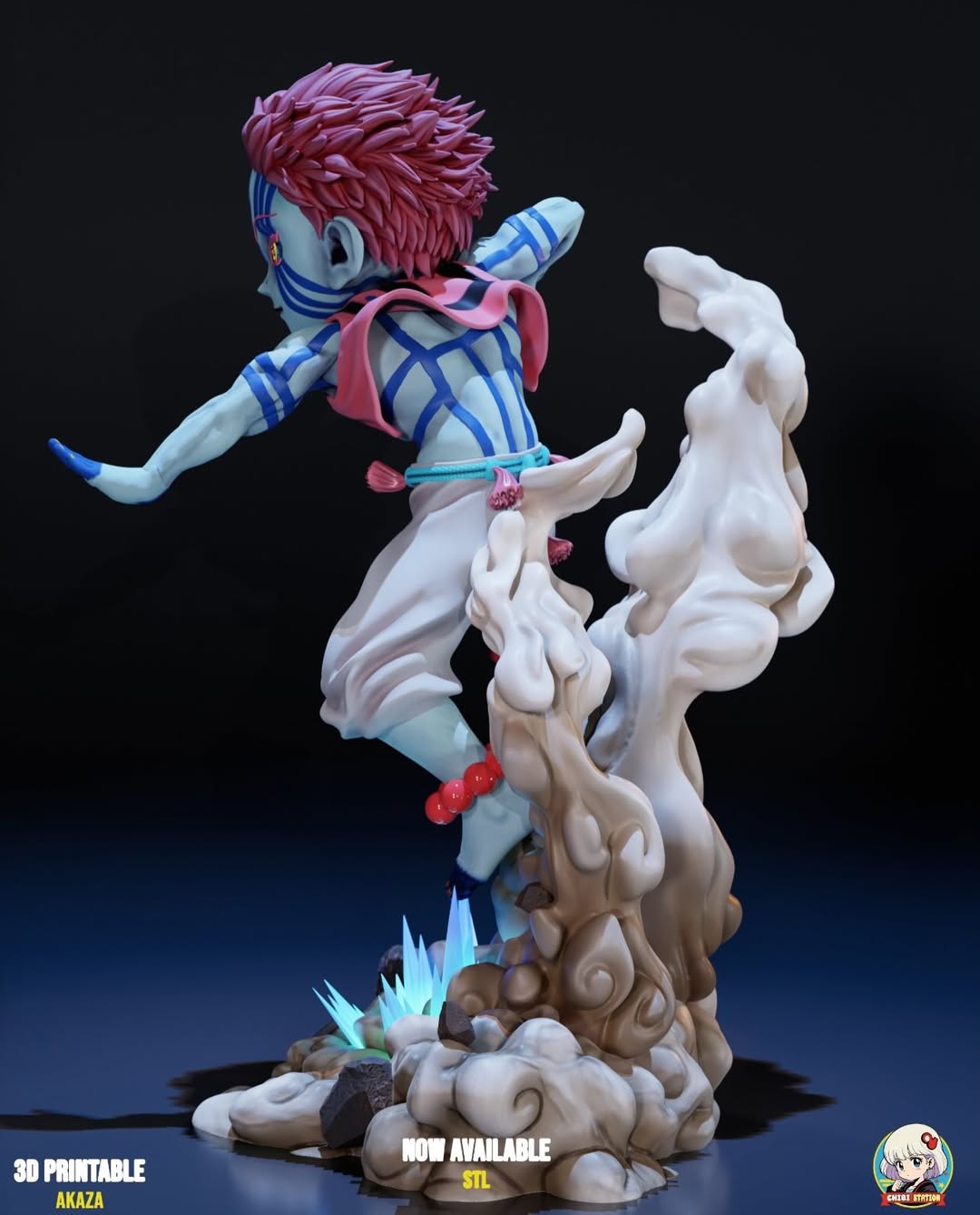 Akaza Chibi | Figura coleccionable Demon Slayer