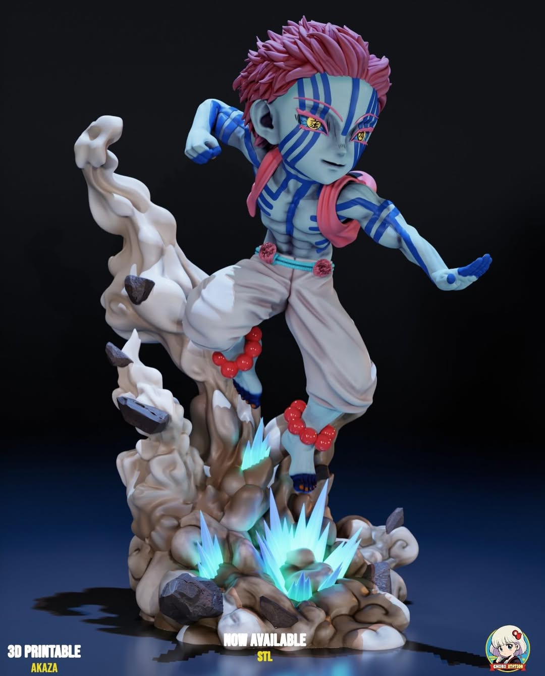 Akaza Chibi | Figura coleccionable Demon Slayer