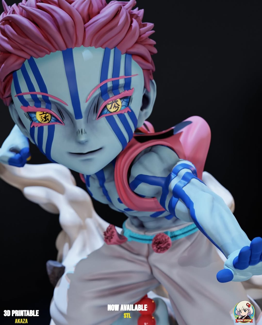 Akaza Chibi | Figura coleccionable Demon Slayer