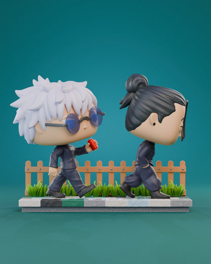 Gojo & Suguru | Figura Coleccionable Inspirada en Jujutsu Kaisen | Estilo Pop Exclusivo
