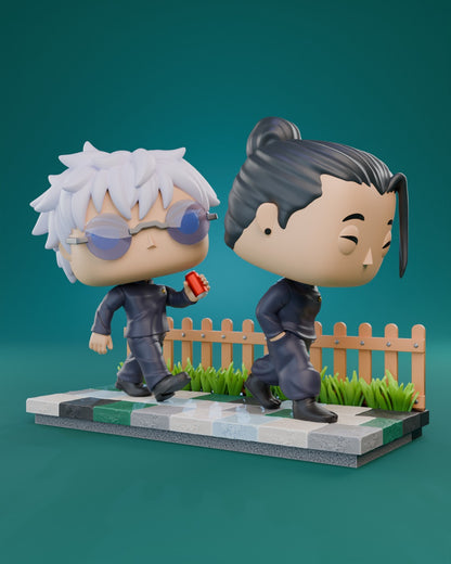 Gojo & Suguru | Figura Coleccionable Inspirada en Jujutsu Kaisen | Estilo Pop Exclusivo