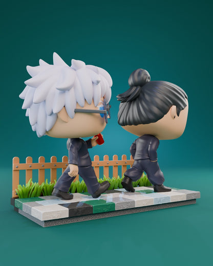 Gojo & Suguru | Figura Coleccionable Inspirada en Jujutsu Kaisen | Estilo Pop Exclusivo