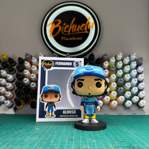 Figura coleccionable de Fernando Alonso en la presentación de 2005