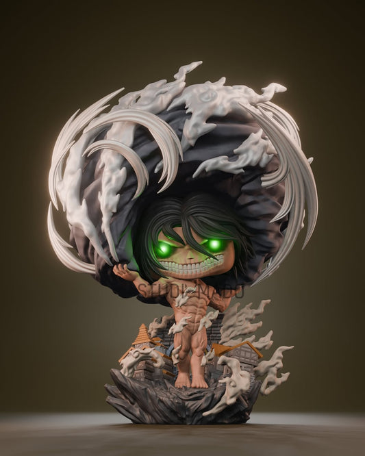 Eren Yeager Titan | Figura Coleccionable Inspirada en Attack on Titan (Ataque a los titanes) | Estilo Pop Exclusivo