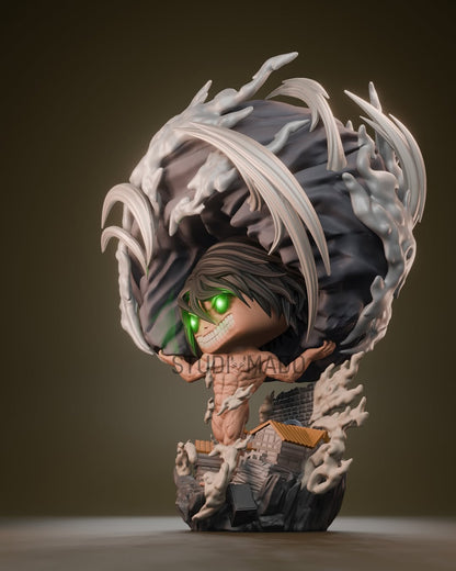 Eren Yeager Titan | Figura Coleccionable Inspirada en Attack on Titan (Ataque a los titanes) | Estilo Pop Exclusivo