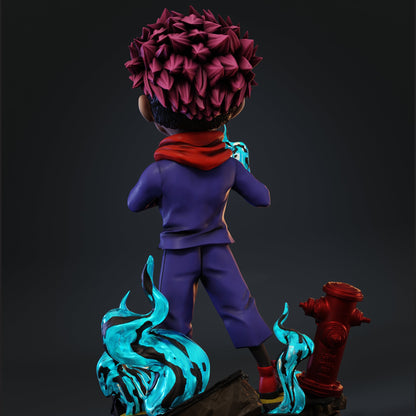 Vista trasera figura coleccionista anime