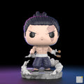 Figura coleccionable de Aoi Todo con vibraslap en el brazo izquierdo y base rocosa, vista frontal