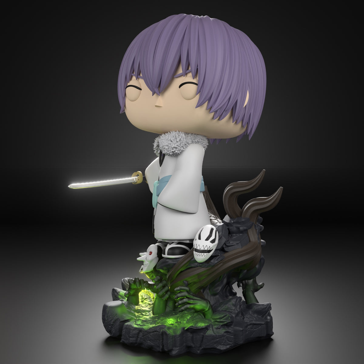 Figura coleccionable inspirada en Gin de Hotarubi no Mori e, vista lateral
