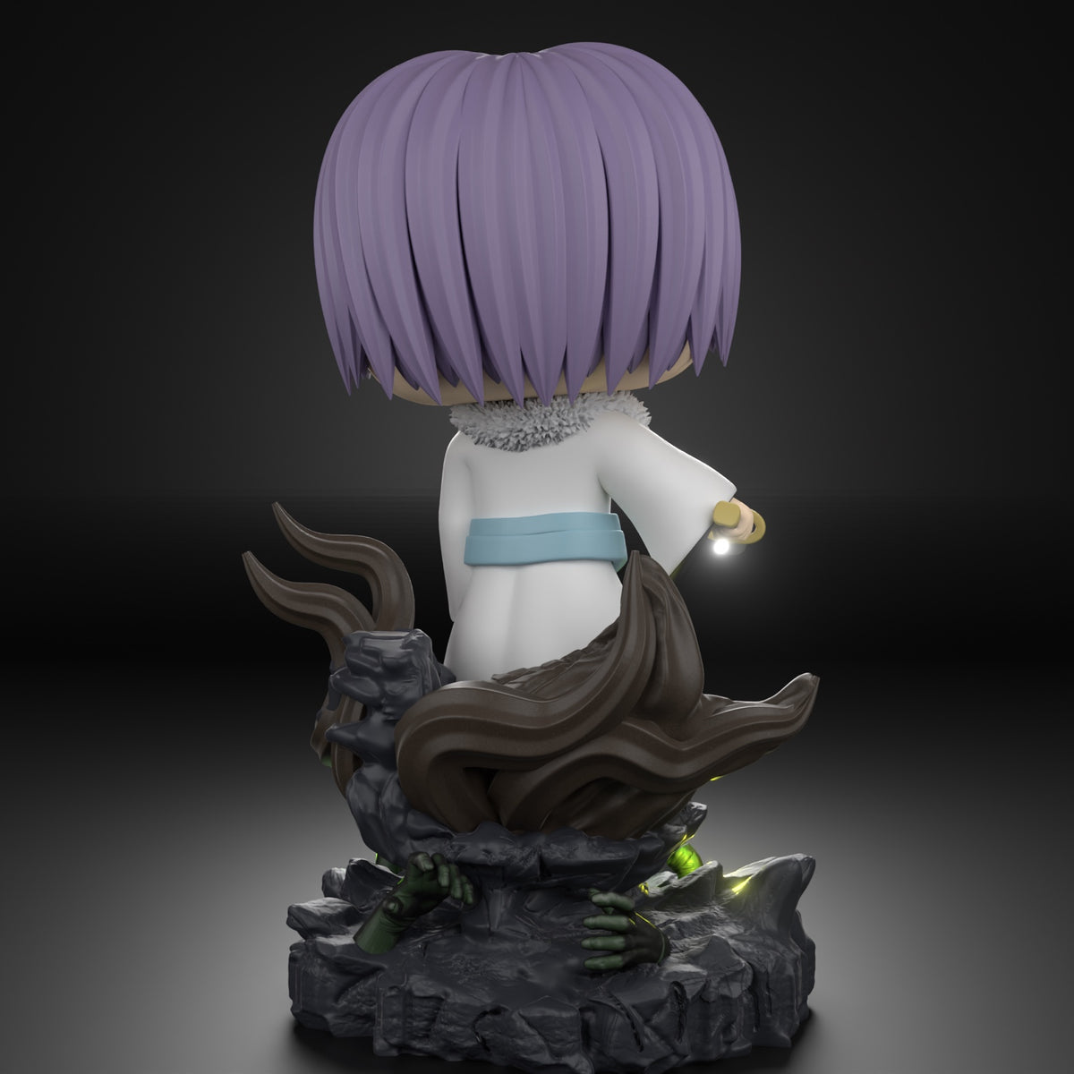 Figura coleccionable inspirada en Gin de Hotarubi no Mori e, vista trasera