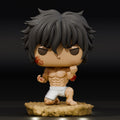 Figura coleccionable inspirada en Tokita Ohma de Kengan Ashura, vista frontal tras un combate