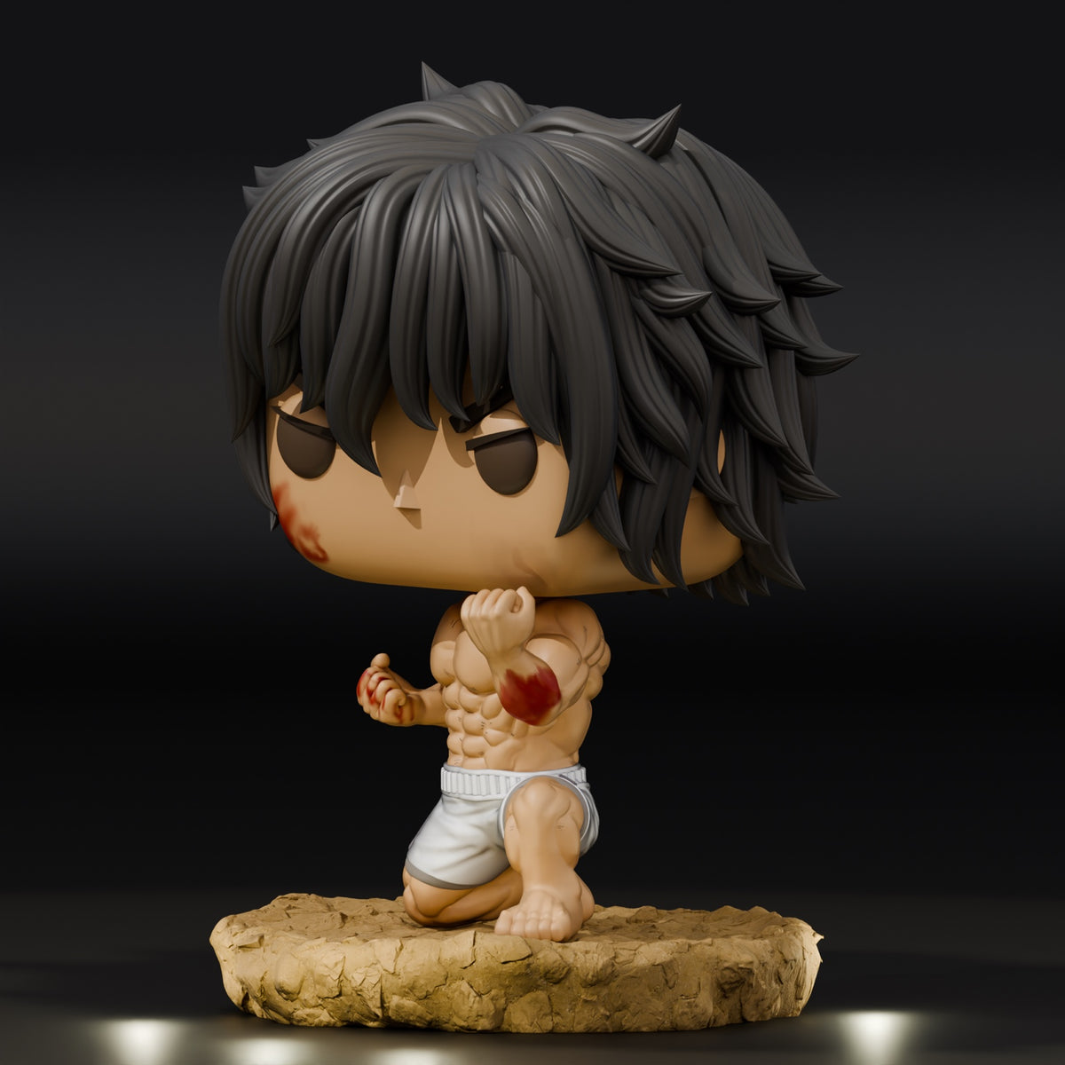 Figura coleccionable inspirada en Tokita Ohma de Kengan Ashura, vista lateral derecha