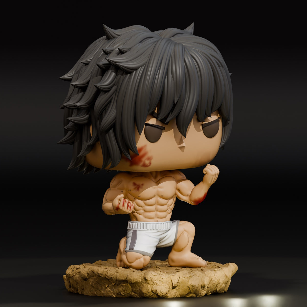 Figura coleccionable inspirada en Tokita Ohma de Kengan Ashura, vista lateral izquierda